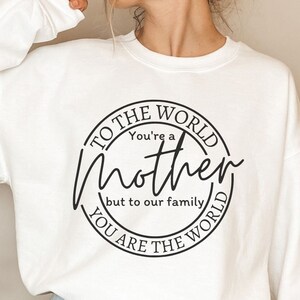 Mother&#39;s Day SVG: &#39;To The World You Are A Mother&#39; Design (Digital Download)
