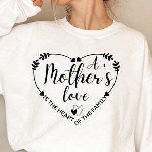 mother&#39;s love is the heart of the family Svg,Mothers Day Svg,Mom Svg,cut files,Digital Download