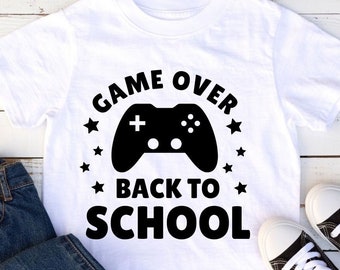 Game Over Back To School SVG: Teacher Cut-bestand (digitale download)