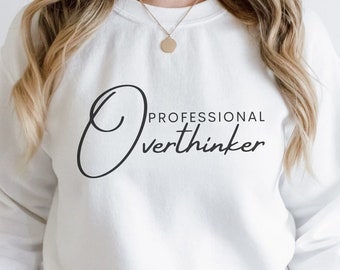 Professionele Overthinker Svg, geestelijke gezondheid Svg, gesneden bestanden, digitale download