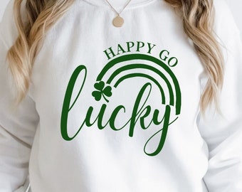 happy go lucky svg,lucky rainbow svg,St Patricks Day Svg,Lucky Svg,cut files,Digital Download
