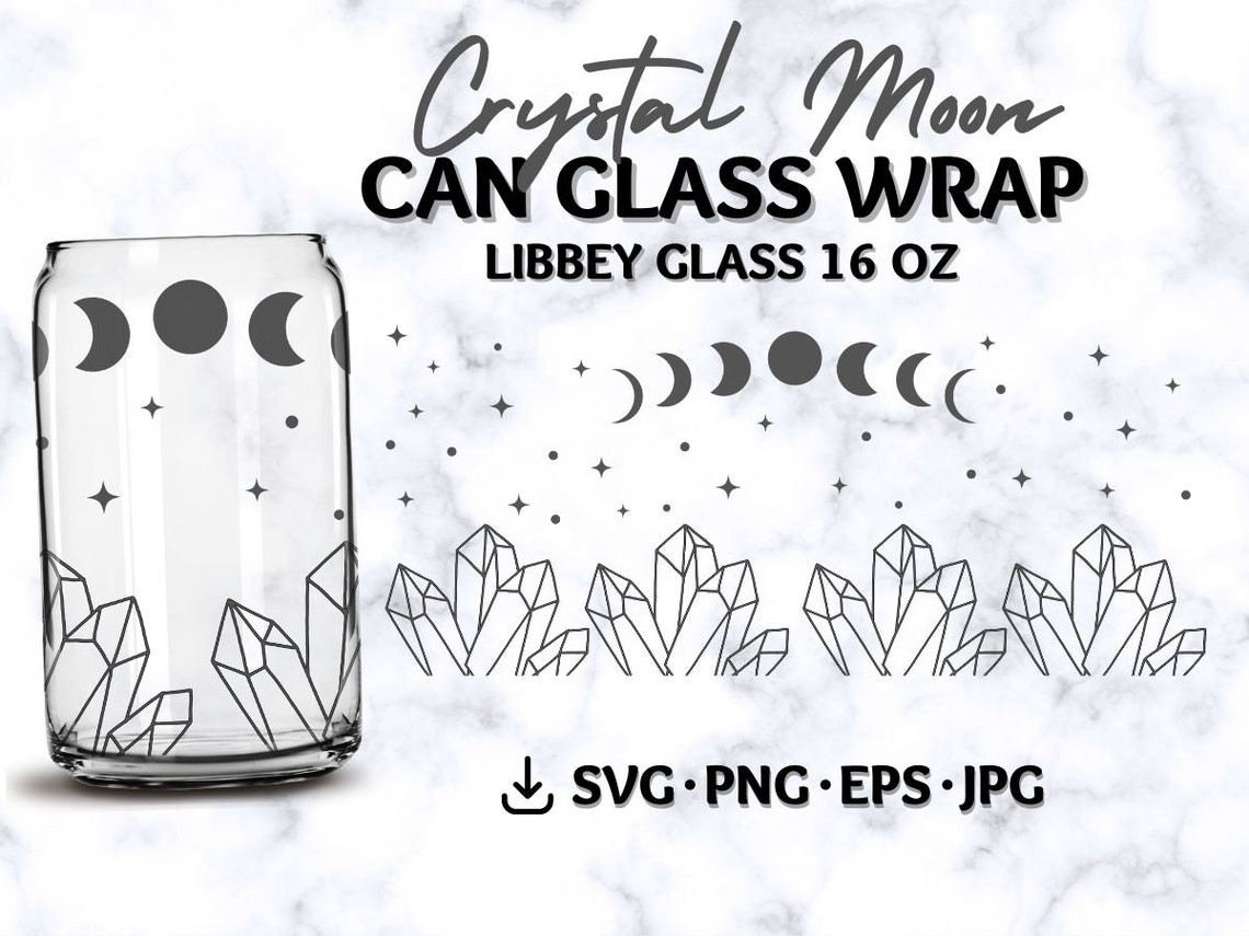 Crystal Moon Phase Libbey 16oz Glass Can SVG (digital Download) - Etsy