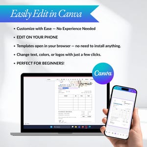 Editable event planner business templates designed for Canva allowing users to customize event planning forms, contracts, invoices, and client documents easily from phone or computer with no design experience required for wedding planners and event planning businesses.