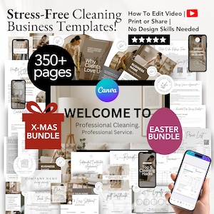 CLEANING SERVICE BUNDLE, Cleaning Service Agreement, Cleaning Service Intake Form, Cleaning Company Business Cards, Cleaning Business Bundle