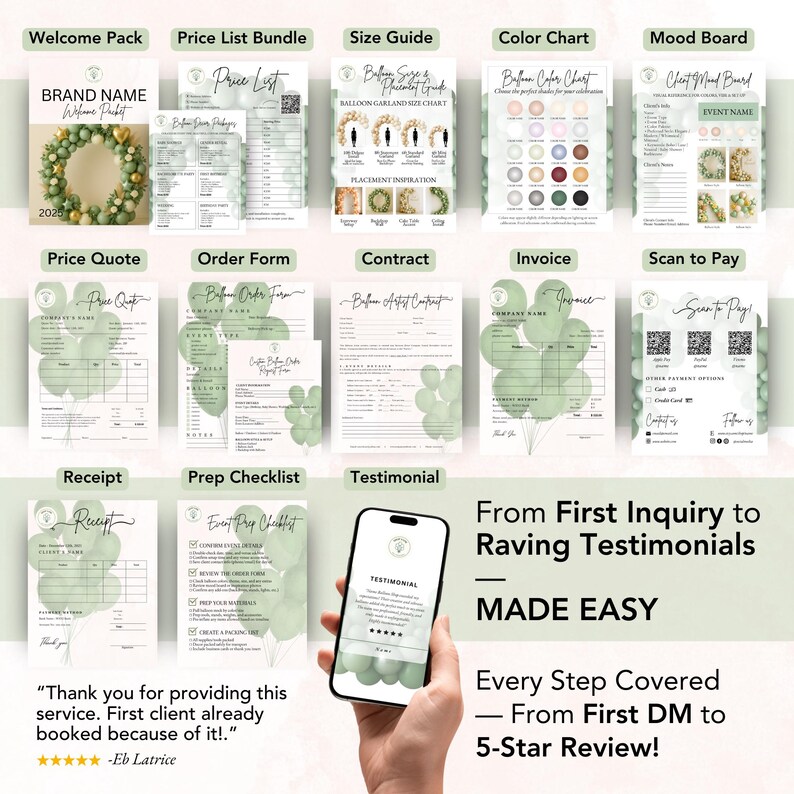 Holiday-themed marketing templates for balloon businesses ready to boost seasonal promotions and grow online visibility.