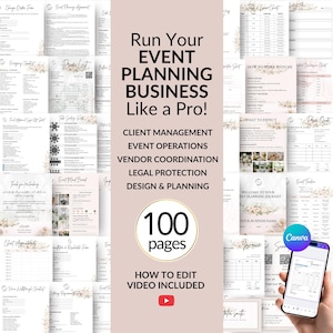 EVENT PLANNER BUSINESS Bundle, Event Planner Template Bundle, Event Planning Business Cards, Event Planner Logo, Table Seating Chart