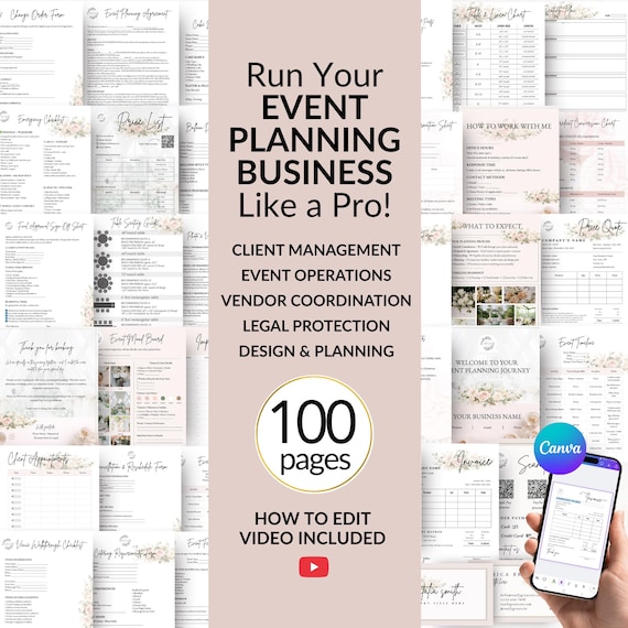 EVENT PLANNER BUSINESS Bundle, Event Planner Template Bundle, Event Planning Business Cards, Event Planner Logo, Table Seating Chart