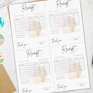 Bearbeitbare Quittungsvorlage: Druckbare kleine Geschäftsform (Canva, Word, PDF)