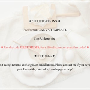 Bakery Invoice Template – Editable Canva Billing Form for Custom Cakes ...