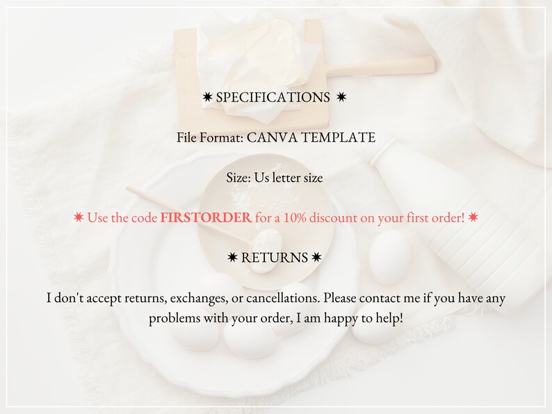 Bakery Invoice Template – Editable Canva Billing Form for Custom Cakes ...