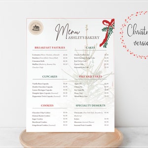 An image displaying a Bakery Price List Template, designed to help manage and showcase bakery products. This digital product image showcases a Price List Template Bakery, catering to the specific needs of bakeries and cake shops.