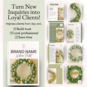 Professional balloon business toolkit with matching fonts, colors, and layouts to elevate your branding.