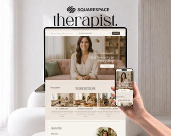 MODELLO DI SITO WEB PER TERAPEUTA – Design Squarespace 7.1 modificabile per terapia, life coach e professionisti del benessere / Sito web ottimizzato per dispositivi mobili