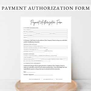 ZAHLUNGSAUTHORISIERUNGSFORMULAR, Kreditkartenzahlungsautorisierungsformular, Kreditkartenabrechnung, Debitorenbuchhaltung, Kartenzahlungsformular