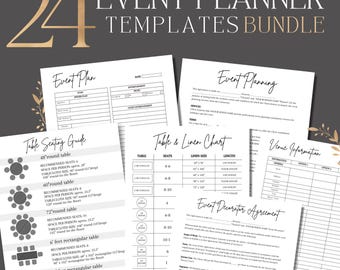 EVENT PLANNER BUSINESS Bundle, Event Planner Template Bundle, Event Planning Business Cards, Event Planner Logo, Table Seating Chart
