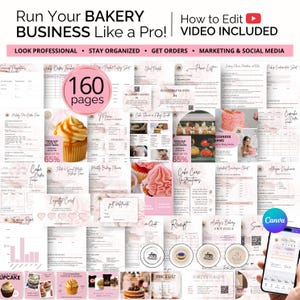 COTTAGE BAKERY FORMS Kit – Editable Canva Templates for Home Bakers, Cake Order Forms, Pricing Sheets, Consultation Forms & Bakery Paperwork