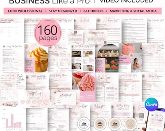 COTTAGE BAKERY FORMS Kit – Editable Canva Templates for Home Bakers, Cake Order Forms, Pricing Sheets, Consultation Forms & Bakery Paperwork