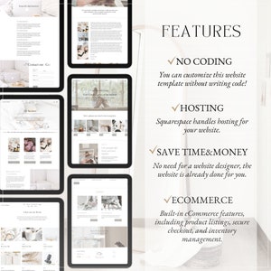 Coaching website template designed for life coaches and wellness professionals, utilizing Squarespace Template Coach. This template offers a sleek and modern design for creating a standout coach website