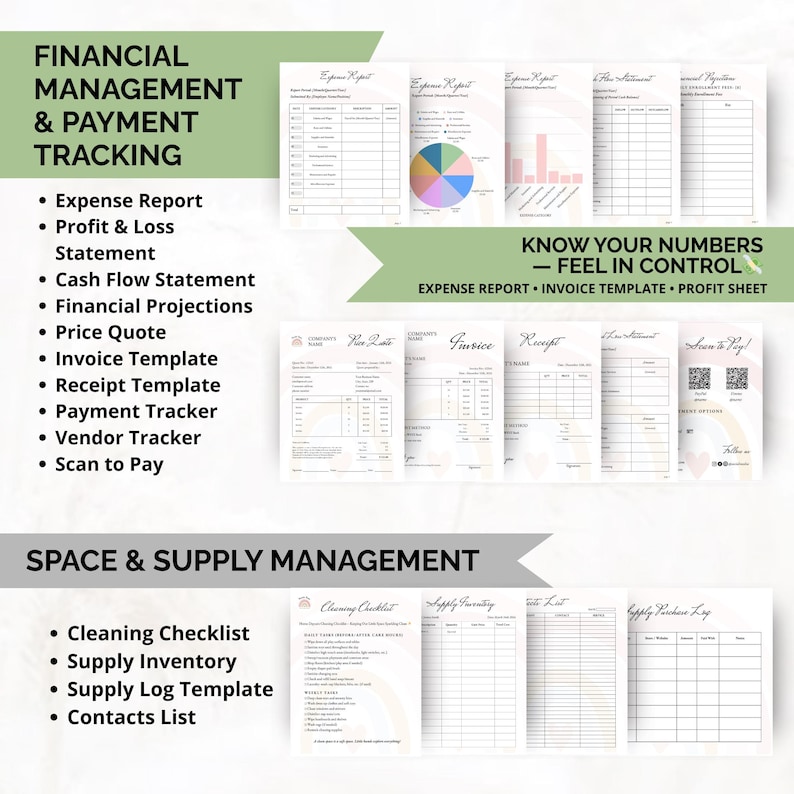 Daycare financial templates for tracking expenses, invoices, payroll, and cash flow in editable format.
