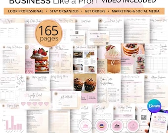 COTTAGE BAKERY BRANDING Kit – Editable Canva Templates for Home Bakers, Custom Logo, Order Forms, Pricing Sheets & Thank You Cards
