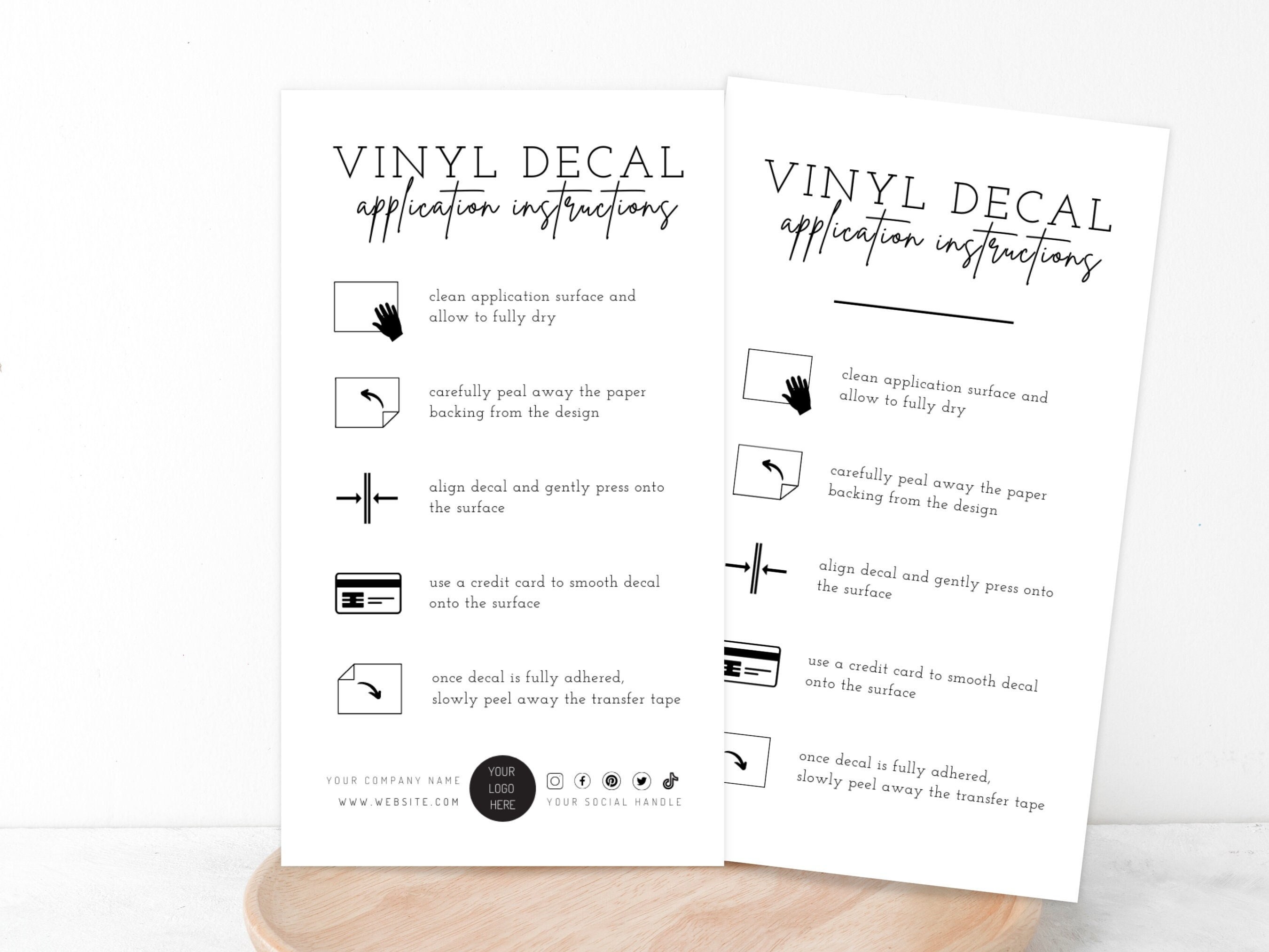 HTV & Vinyl Care Instructions Free Printable – Pixel Llama