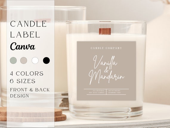 EDITABLE CANDLE LABEL Template, Candle Label Luxury Design