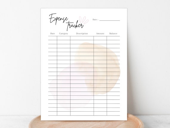 EDITABLE EXPENSE TRACKER, Printable Expense Tracker Spreadsheet By Category, Spending Tracker Template, Digital Bill Tracker Sheet
