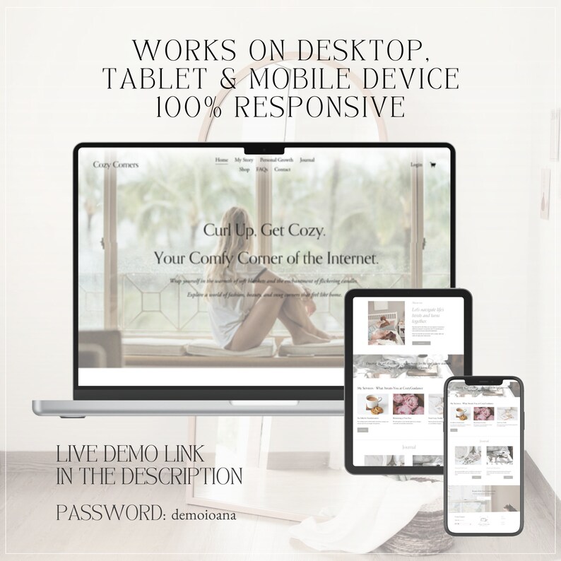 Coaching website template designed for life coaches and wellness professionals, utilizing Squarespace Template Coach. This template offers a sleek and modern design for creating a standout coach website