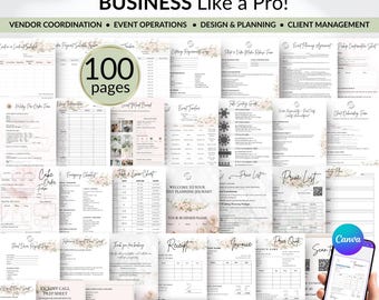 Wedding Planner Kit: Editable Canva Forms & Vendor Checklist