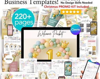 MULTICOLOR BALLOON Order Form – Editable Canva Template for Balloon Artists, Party Planners, Pricing Quotes, Invoices & Client Orders