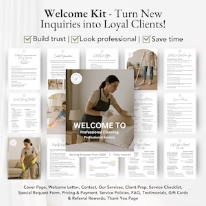 Editable cleaning proposal, price list, and confidentiality agreement templates for residential and commercial cleaning business owners.