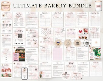 BAKERY BRANDING KIT, Bakery Business Templates, Bakery Flyer, Bakery Logo, Cake Care Card, Baking Business Cards, Bakery Menu Price List