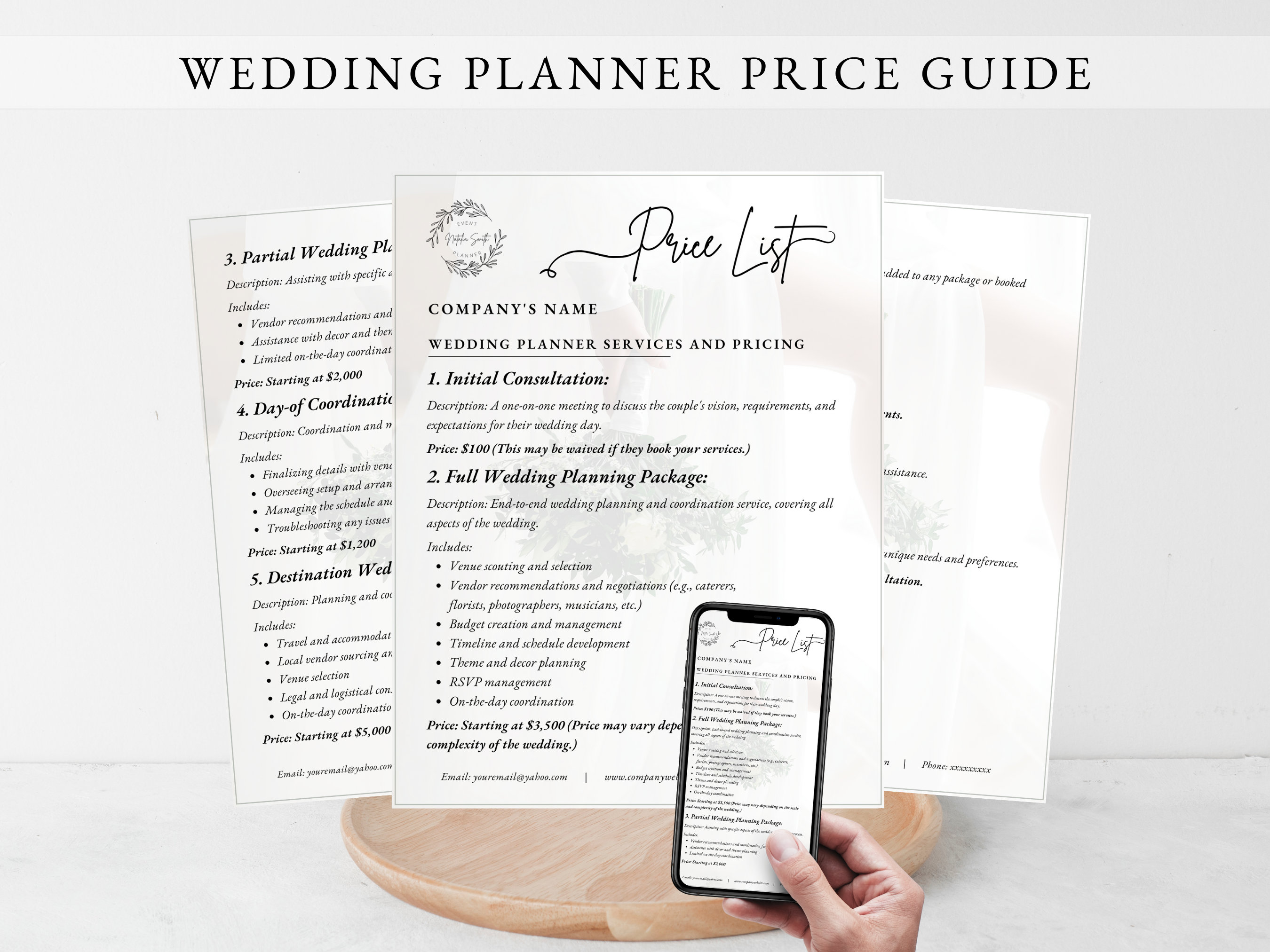 Wedding Planner Prices and Services