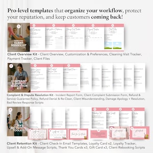 Cleaning business digital download with legal financial and promotional templates to streamline operations
