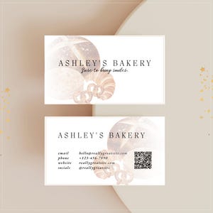 COTTAGE BAKERY BUSINESS Card Template – Editable Canva Design for Home Bakers, Farmers Market Treat Sellers & Cottage Food Entrepreneurs