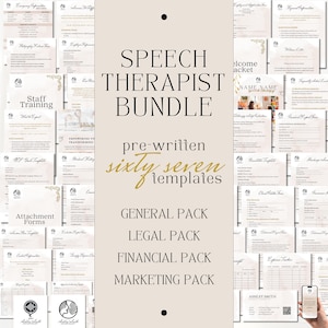 SPEECH THERAPY Forms Bundle – Editable SLP Templates for Speech Therapists | Assessment, Progress Notes, Planner & Documentation Tools