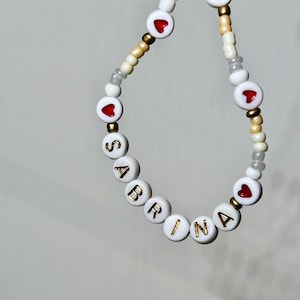 sabrina carpenter inspired handmade beaded bracelet