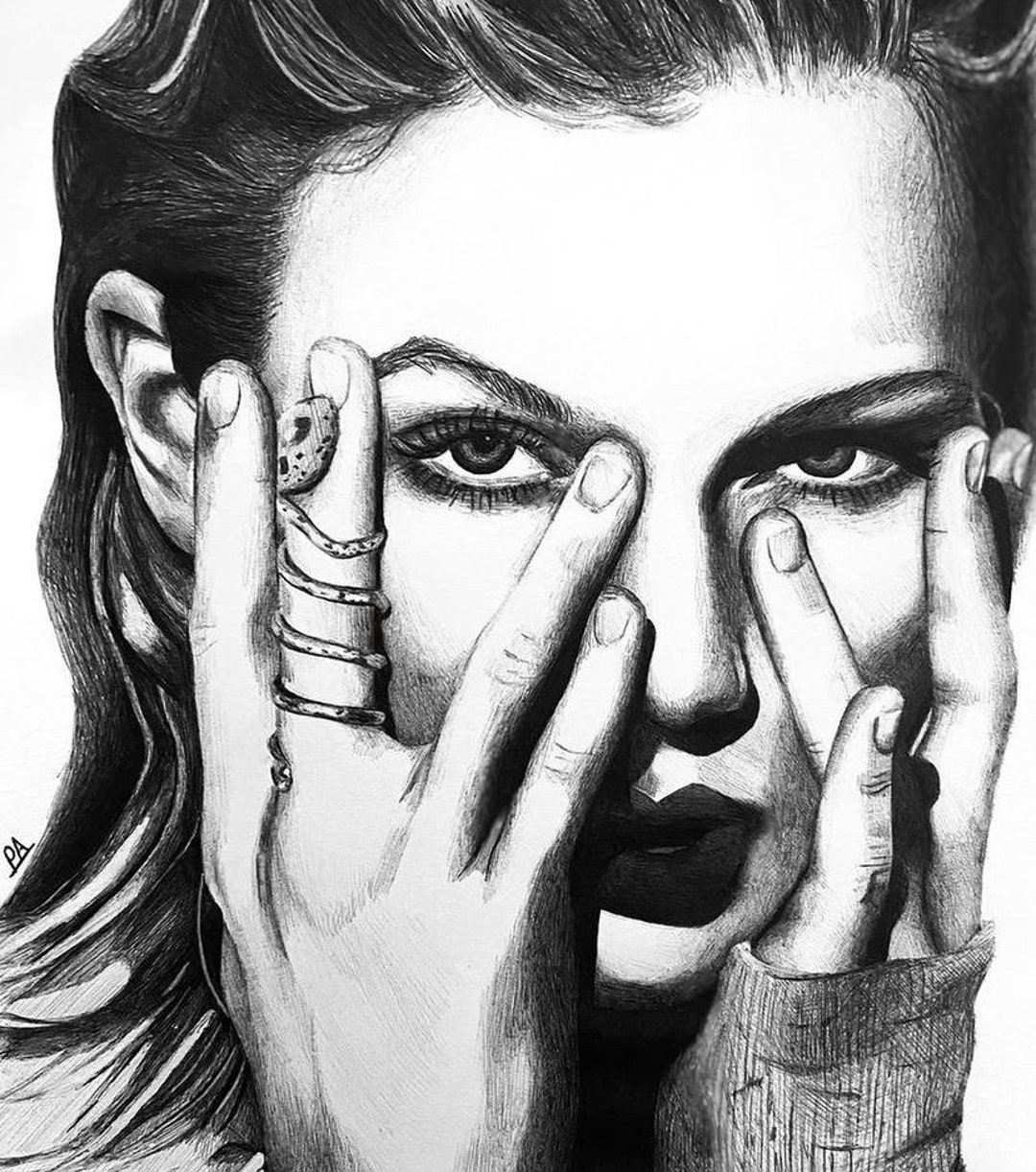 How to Draw a Portrait with Pencil  Taylor Swift  follow along drawing  lesson  YouTube