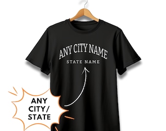 Custom City T-Shirt, Personalized Hometown Shirt, USA