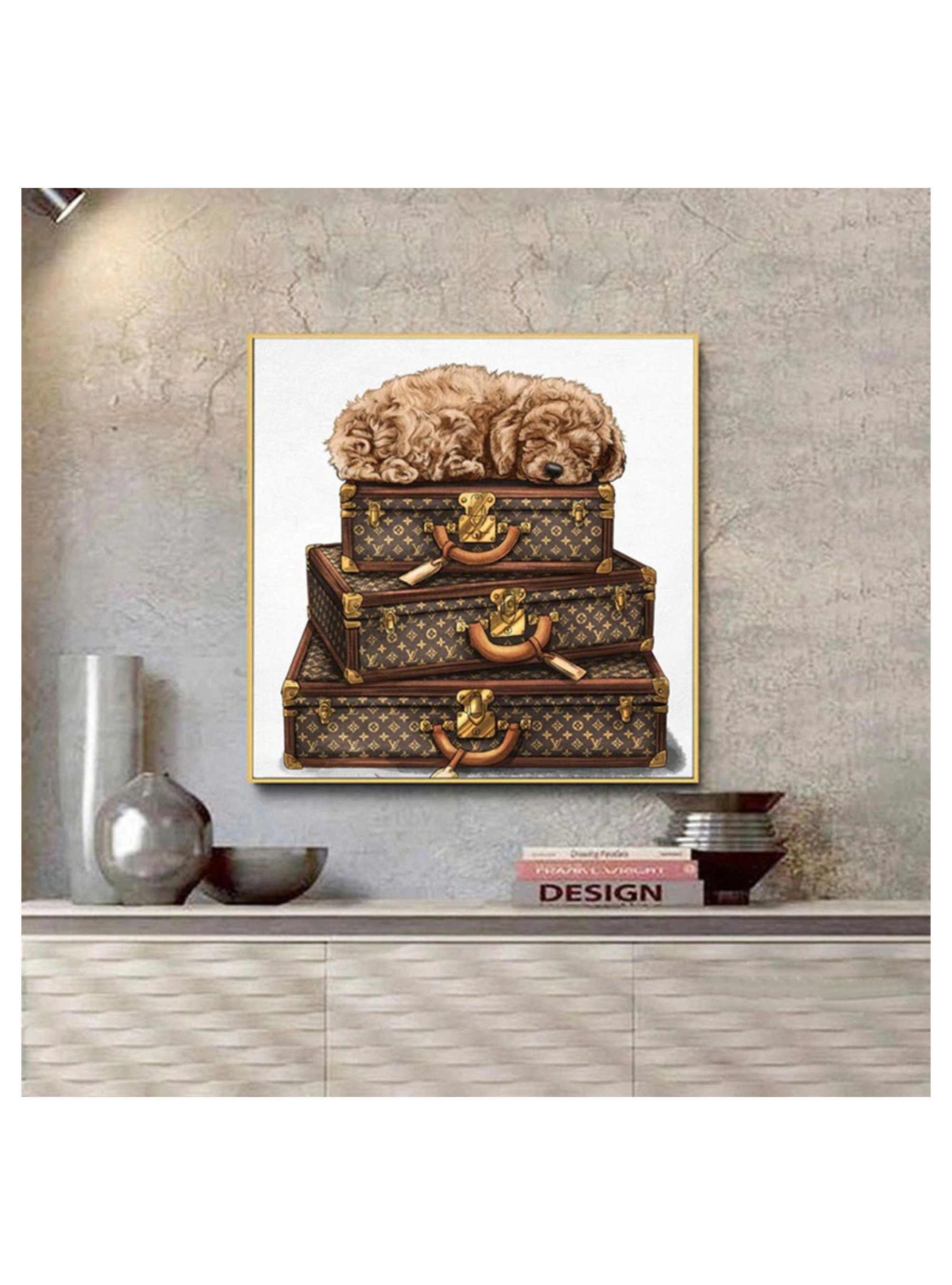 Limited Edition LV Welpen Poster DesignerKunst Louis Etsy