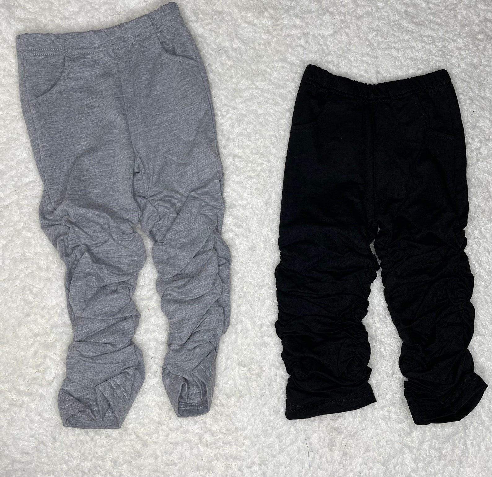 gray stacked sweats
