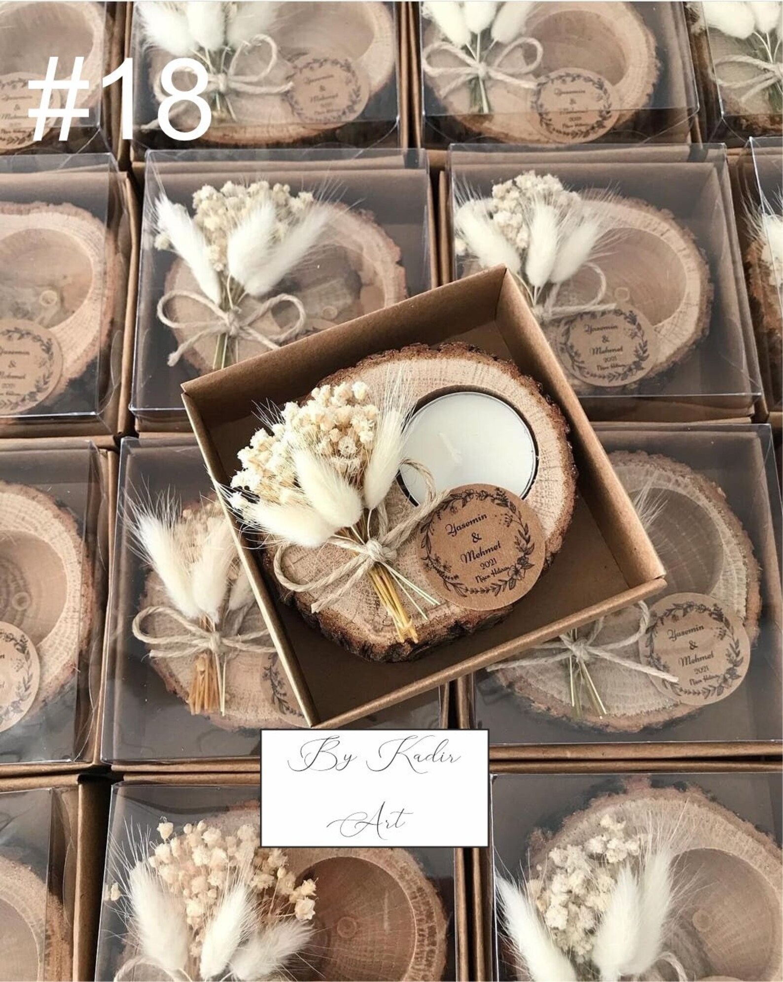 Personalized Wedding shower favors rustic tealight holder Etsy