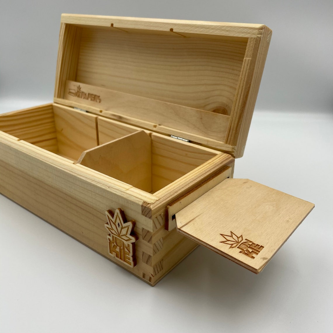 Large Wooden Stash Box Weed Storage junkiebox Etsy