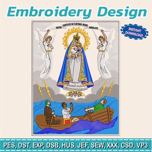 Embroidery Design / Virgen Del Cobre / Religious Embroidery / Catholic Church / Priests / Saints / Embroidery file has been tested