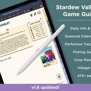 Guide et planificateur mis à jour de Stardew Valley 1.6 pour les lecteurs GoodNotes et PDF image 1