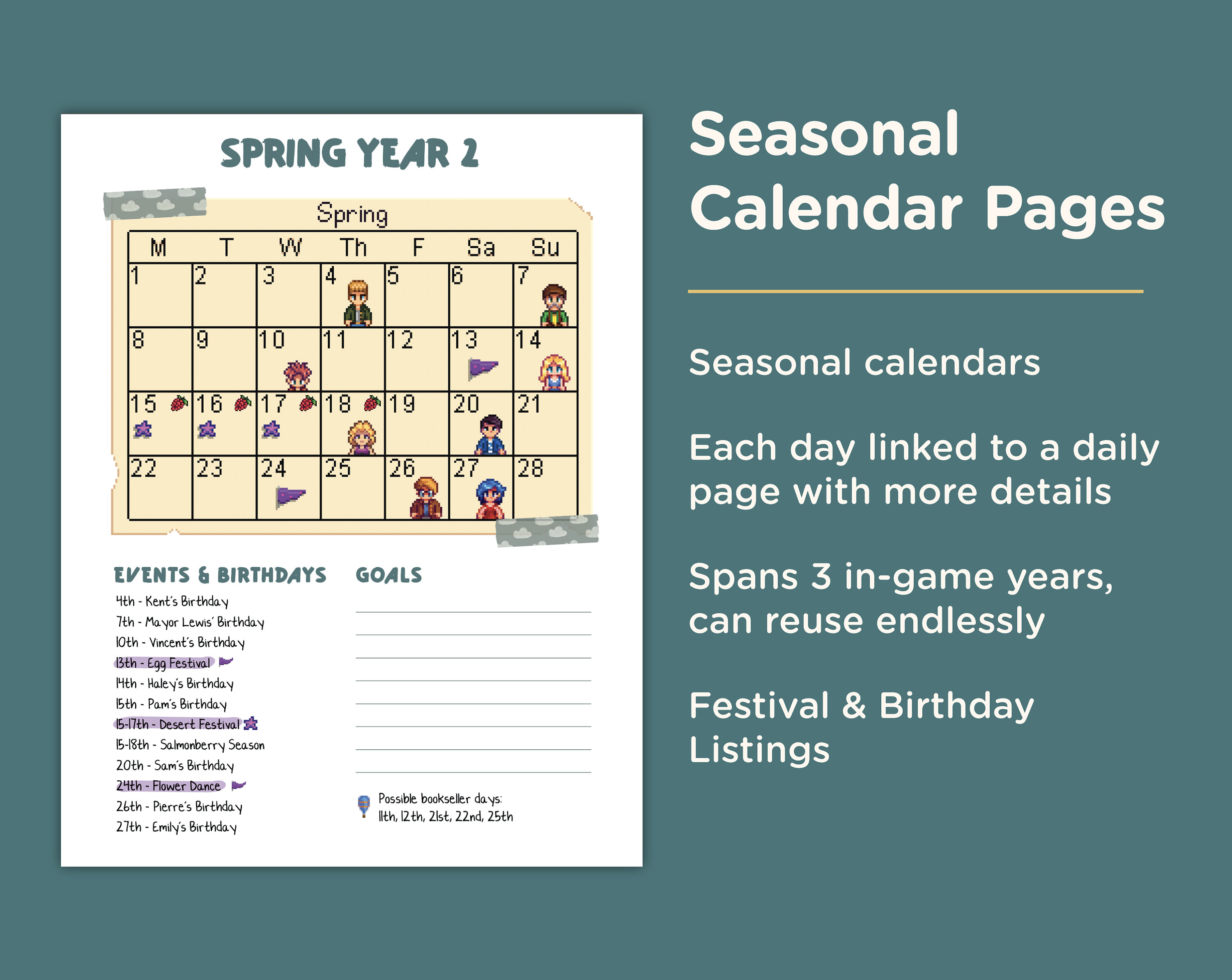 Stardew Valley Printable Game Guide & Planner - Etsy