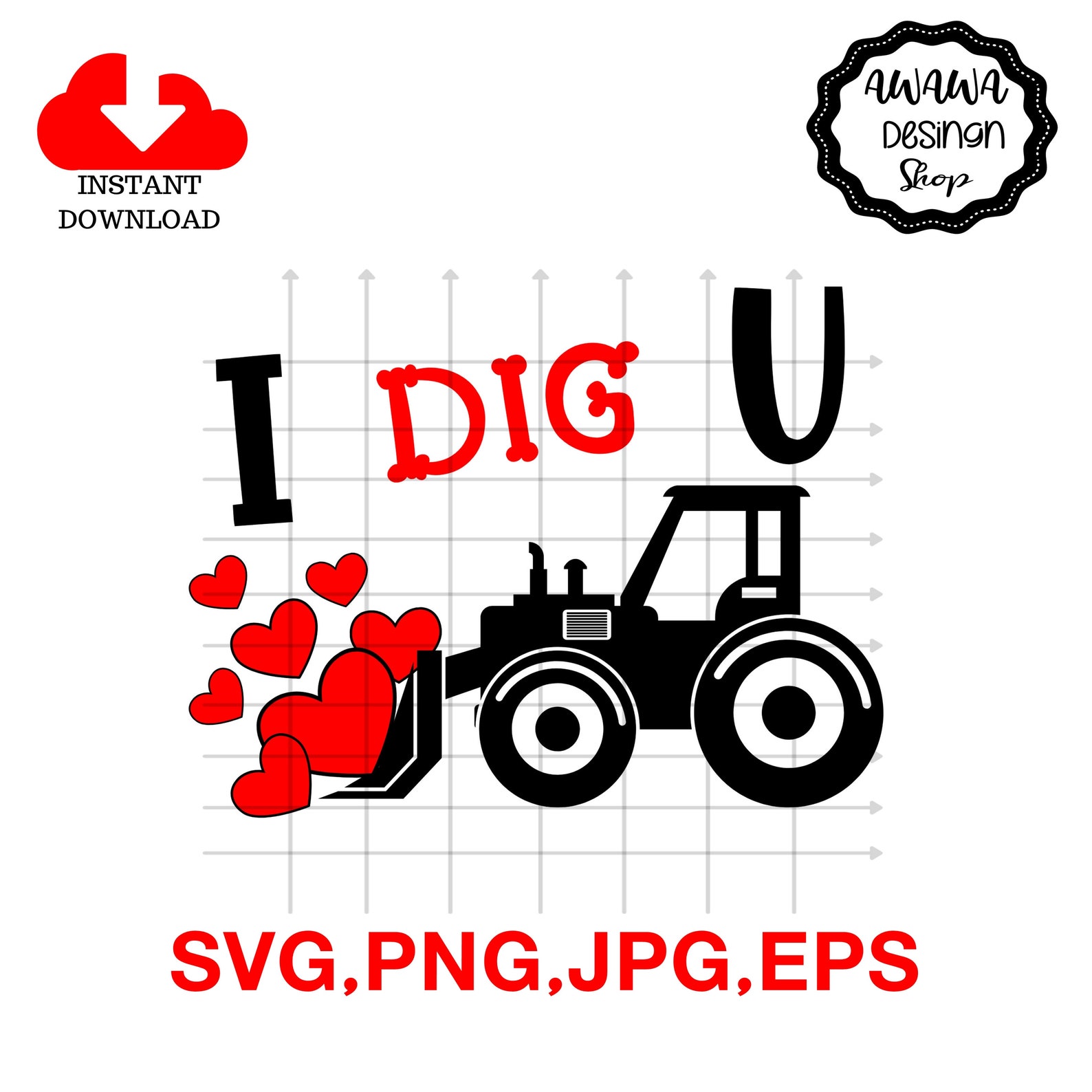 Download I dig you Svg Boy valentine Svg I love you Svg Valentine | Etsy
