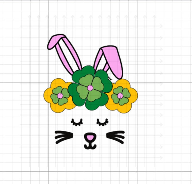 Download Bunny Face Svg Flower Svg Commercial Use Bunny Flower Svg St Patrick S Day Bunny Rabbit Face Svg Art Collectibles Digital Safarni Org