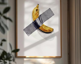 Framed Boujee Banana is a 3d Printed Banana Taped Inside a