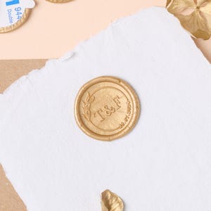 Sceau de cire personnalisé - Mariage / initiales / Cachet de cire